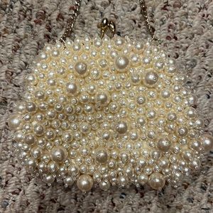 Never used faux  Pearl clutch Banana Republic